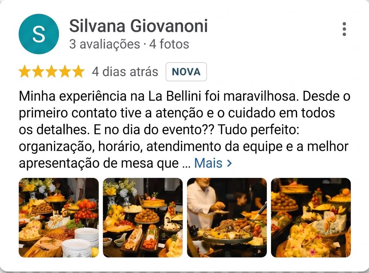 Avaliação de cliente no Google
