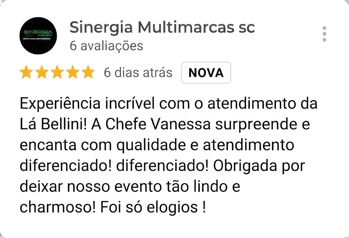Avaliação de cliente no Google